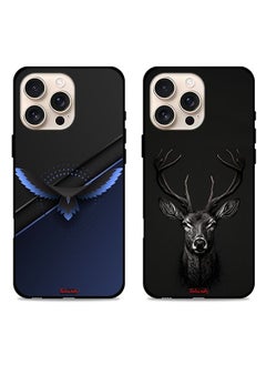 Two Cases For Apple iPhone 16 Pro Protective Covers Eagle Deer Digital Art