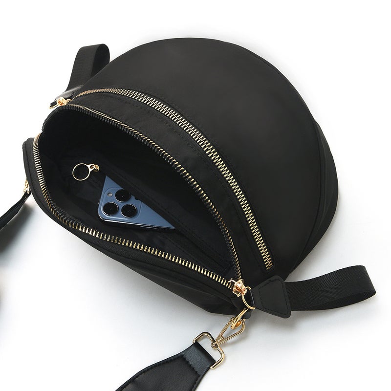 Women's Stylish Oxford Fabric Shell Shoulder Bag Crossbody Waist Pack, Lightweight Waterproof - Image 2