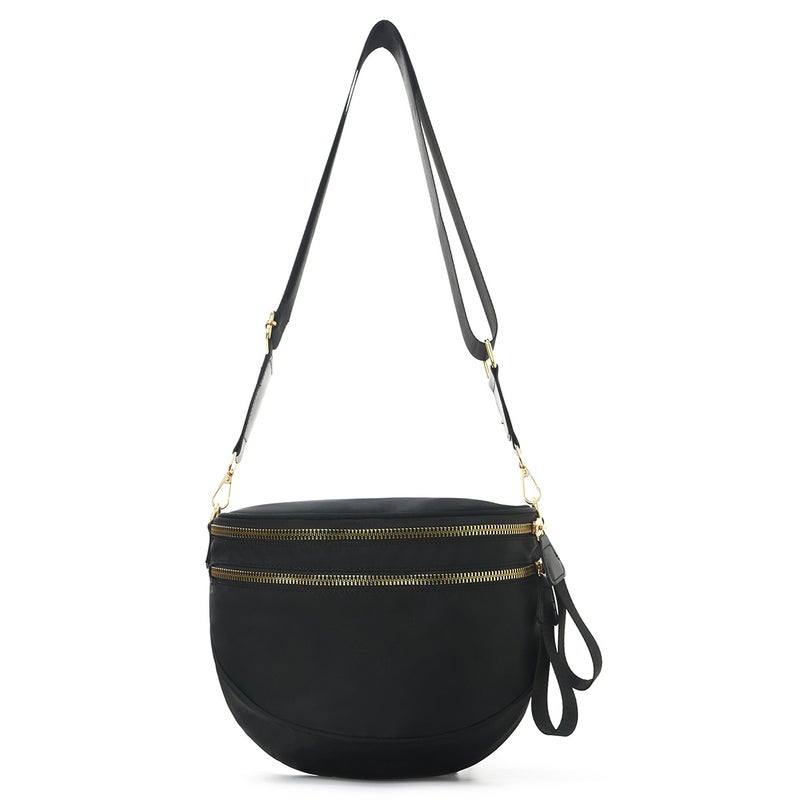 Women's Stylish Oxford Fabric Shell Shoulder Bag Crossbody Waist Pack, Lightweight Waterproof - Image 1