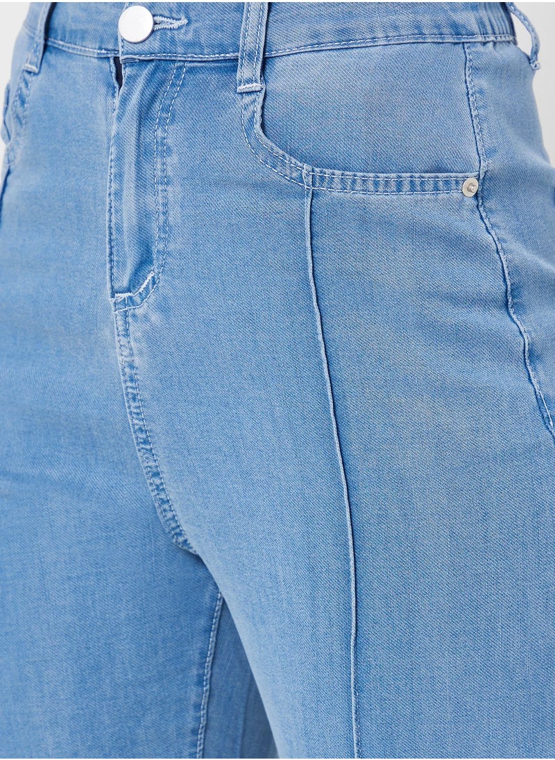 Front Seam Detail Jeans