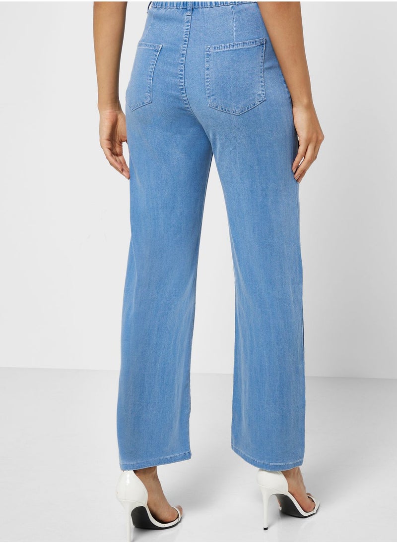 Front Seam Detail Jeans