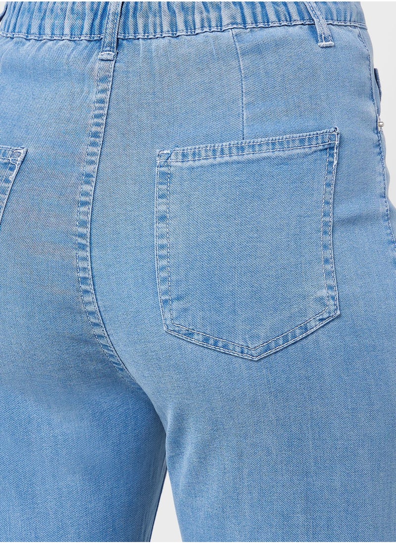 Front Seam Detail Jeans