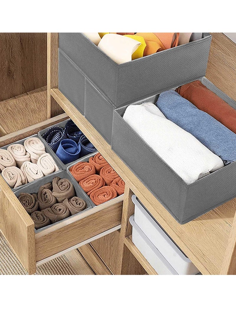 Generic - Clothes Drawer Organizer, Foldable Drawer Organizer for Clothing, Underwear Drawer Organizer, Closet Organizer and Storage Box for Clothes, Underwear, Bras, Ties, Socks (8 Pack) - Image 1