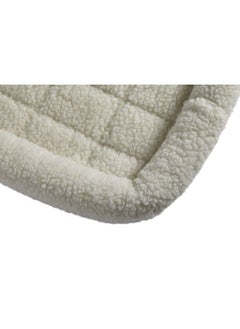 30L-Inch White Fleece Dog Bed or Cat Bed w/ Comfortable Bolster,Ideal for Medium Dog Breeds&Fits a 30-Inch Dog Crate,Easy Maintenance Machine Wash,1-Year Warranty,Model:40230