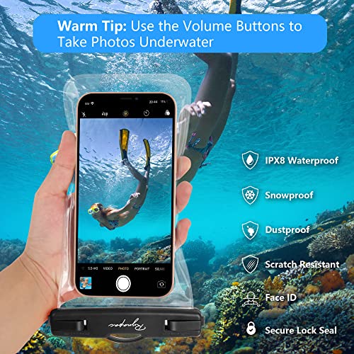 Rynapac Waterproof Phone Pouch Bag - 7.5in Waterproof Phone Case for Beach Travel Must Haves, IPX8 Cellphone Dry Bag with Lanyard for iPhone 16 15 Pro Max Galaxy S25 Pixel 8a, Cruise Essentials - Image 2