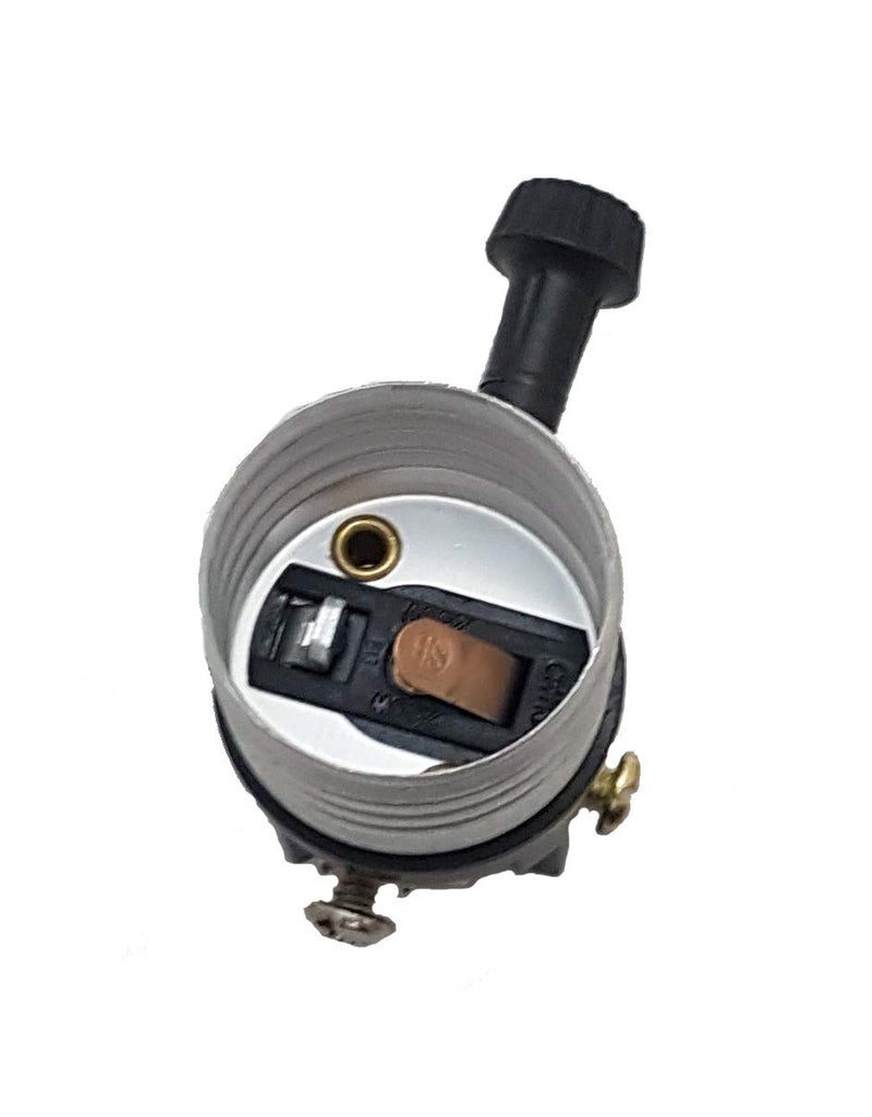 B&P Lamp® Antique Brass Socket with Matching Cord Set and Basic Hardware - Image 3