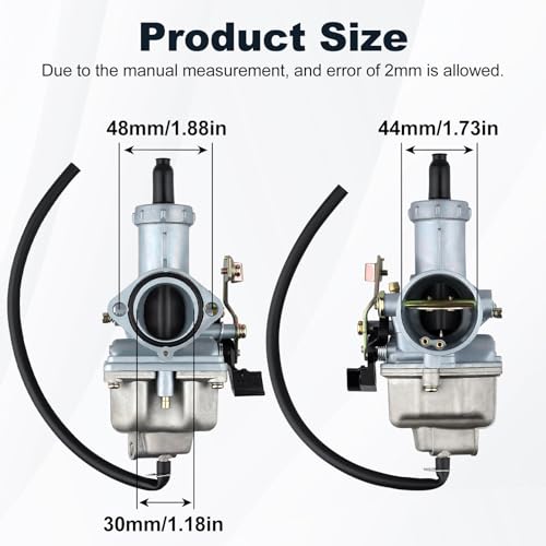Onsnail PZ30 carburetor 250cc 30mm VM26 for 250cc 200cc Hawk Go-kart Taotao mikuni SunL JCL JetMoto Kazuma Baja Quad ATV Dirt CRF KLX TTR XR Pit Dirt Bike Motocross with Cable-actuated choke - Image 2