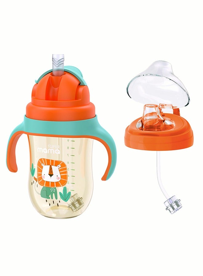 SUPERMAMA PPSU Toddler Sippy Cup 325ml Spill Proof Water Bottle with Straw for Boys and Girls BPA Free Easy to Hold Kids School Outdoor Indoor Use - Image 1