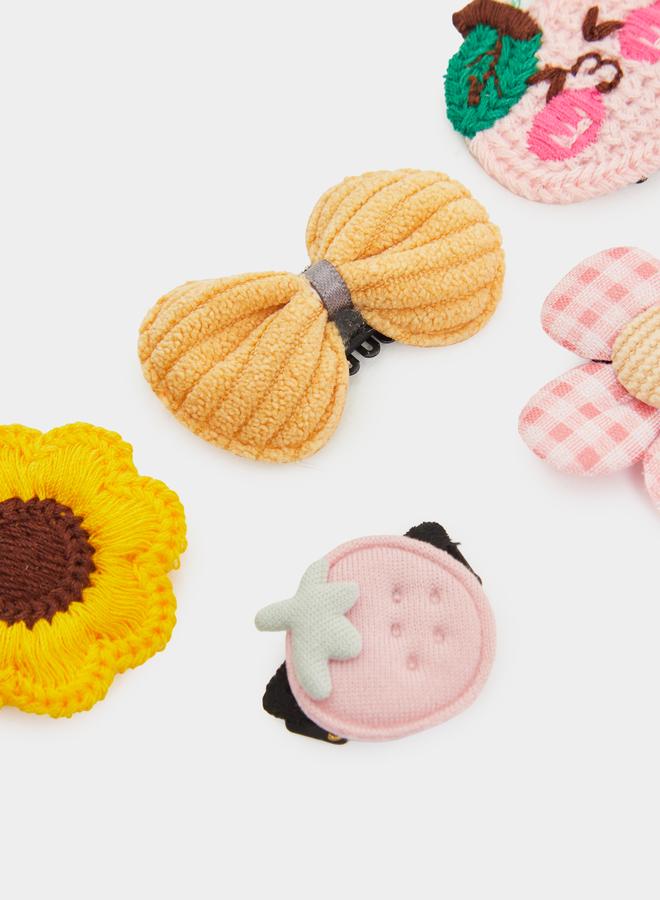 ستايلي مجموعة من 5 مشابك شعر ملونة - Image 2