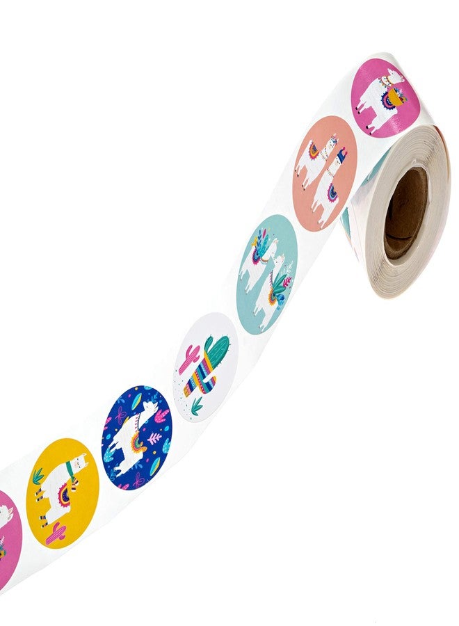 SBlabels Llama Party Stickers / 250 Festive Desert Event Decals / 1.5" Vibrant Animal Round Envelope Seals / 6 Colorful Alpaca Designs/Made in The USA - Image 3