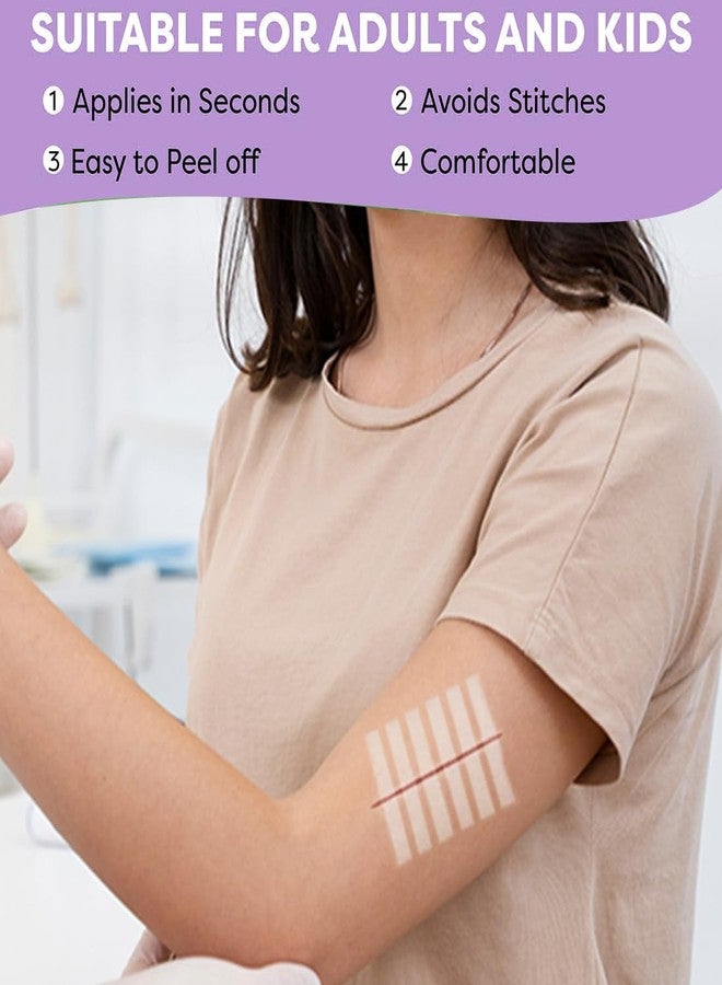 CXWLTT شريط معقم، 54 شريطًا، شرائط لاصقة لإغلاق الجروح الجلدية، لإغلاق الجروح الطفيفة - Image 3