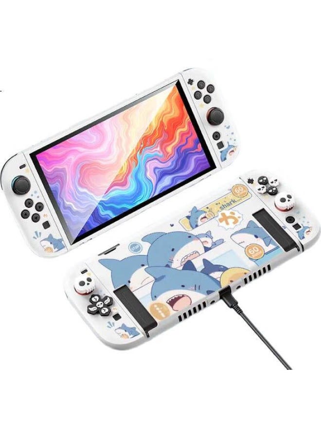 Jemdo Switch 2 Protective Case, Nintendo Switch 2 Silicone Handle Detachable Protective Cover, Skin-Friendly Shockproof Soft Shell, Charging Dock, Storage Bag, Complete Game Console Accessories Set - Image 3