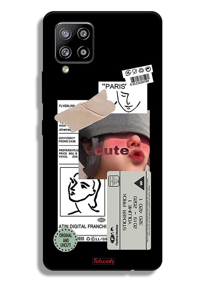 Tolwak Samsung Galaxy A42 5G Protective Case Cover Cute Sticker - Image 1