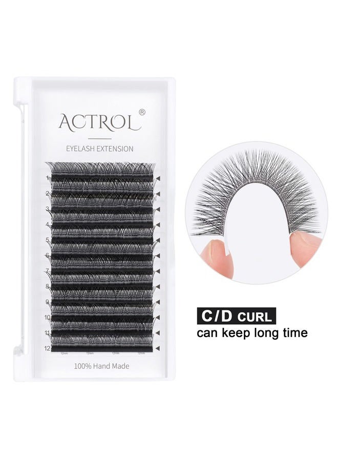 ACTROL YY Eyelashes Extension Lashes Black C Curl 0.07mm 12mm Lash Volume Extension Easy Fans Y Shaped Premade Soft Eyelashes Supply - Image 3