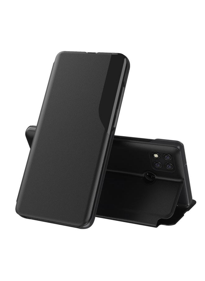 HuHa Case Cover For Xiaomi Redmi 9C Attraction Flip Holder Leather Phone Case Black 