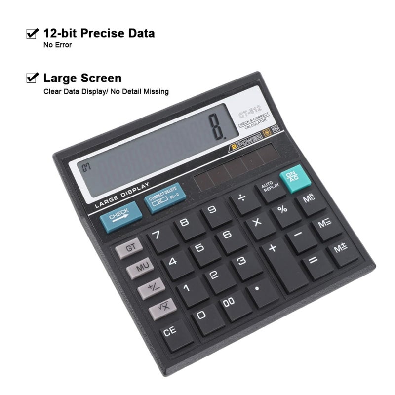 Large Screen Solar Scientific Calculator with Precise Data for Office and Finance - Image 5
