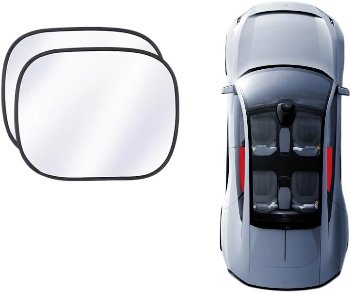 Car Window Shades Compatible with Mitsubishi Lancer Evolution, Car Side Window Sun Shade Foldable Sunshade Window Shade Cover UV Protection and Heat Insulation,Rear Window - Image 1