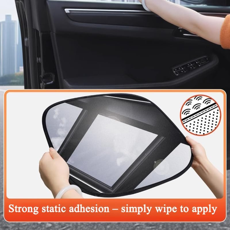 Car Window Shades Compatible with Mitsubishi Lancer Evolution, Car Side Window Sun Shade Foldable Sunshade Window Shade Cover UV Protection and Heat Insulation,Rear Window - Image 5