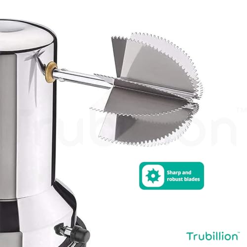 Trubillion CocoScrape Stainless Steel Coconut Scraper with Vacuum Base, Manual Rotating Handle, Sharp Blades, Non Skid, Dishwasher Safe, Rust Proof, Easy to Use, Compact Design, Made in India (Black) - Image 4