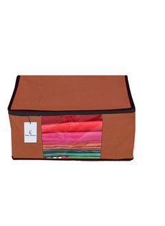 Kuber Industries Kuber Industries Dust Proof Cloth Bags|Garment Cover|Clothes Storage Bag|Wardrobe Organizer|3 Pieces|Transparent Window|Extra Large (Brown)  - Image 2