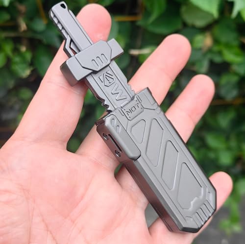 T-Conceal TConceal EDC Fidget Sliders Fidget Toys Stress Relief for Adults Metal Toy Mechanical Push Stress Relief Toy Sword Style Fidget Toy for Grey - Image 5