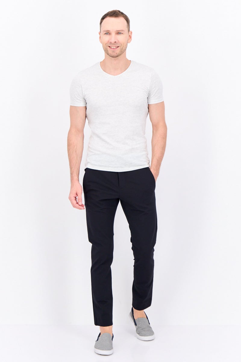 ESPRIT Men Regular Fit Solid Chino Pants, Black - Image 4