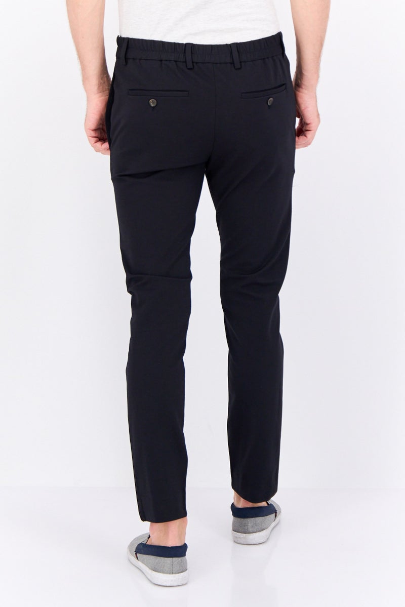 ESPRIT Men Regular Fit Solid Chino Pants, Black - Image 3