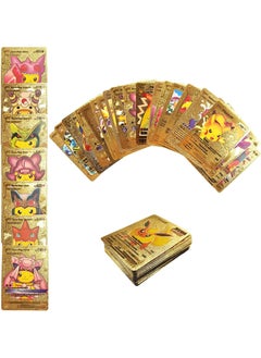 55-Piece Pokemon Gold Foil Energy Cards Game Playset For Kids