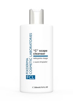 FIXDERMA COSMETIC LABORATORIES FCL 2% Vitamin C Face Wash, C Scape Cleanser for Gentle Exfoliation and Brightening | Cleanser Face Wash For Unevenly Pigmented Skin | Dark Spot Cleanser for Face - 200ml/6.76 Fl Oz  - Image 1