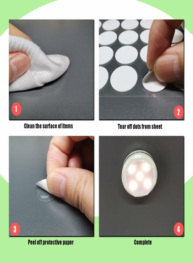 JUICENO 350 Pcs (0.79") Sticky Tack Double Sided Adhesive Dots Round Putty Clear Stickers No Trace Sticky Putty Removable Waterproof Small Stickers for Festival Decoration 20mm Sticky Dot - Image 3