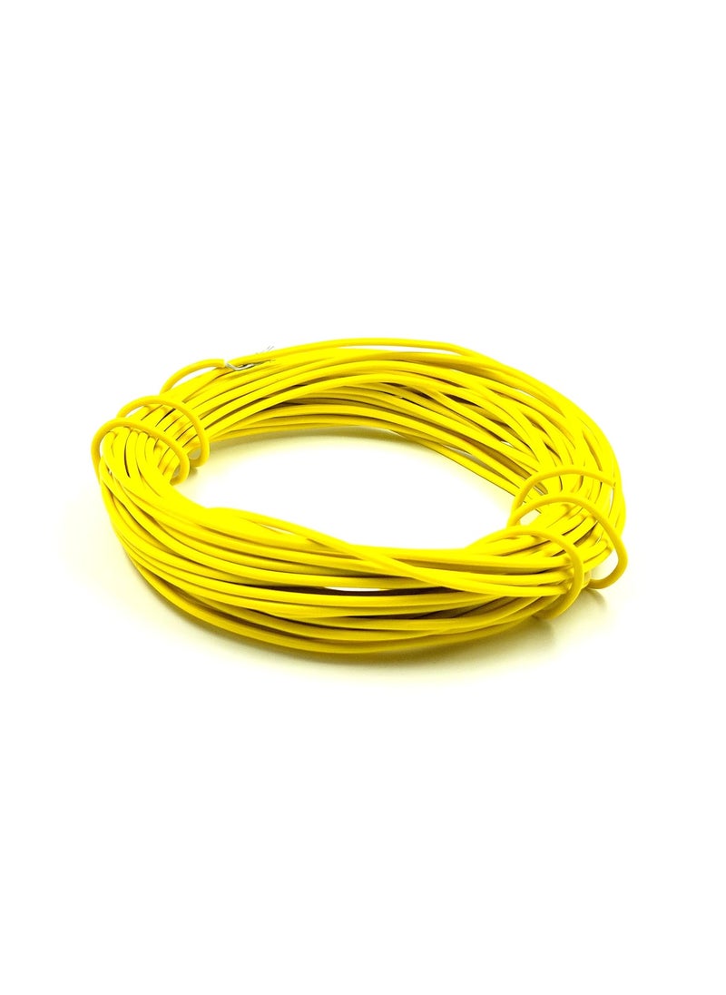 Invento INVENTO 15mtr 20 AWG 05 sqmm 15A Tinned Copper PVC Wire Flexible Yellow Cable 17mm Dia High Temperature for DIY  - Image 4