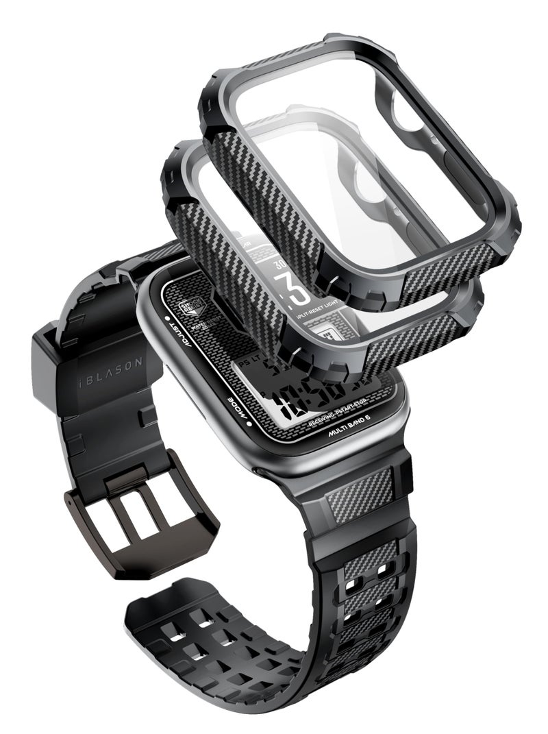 I-blason Apple Watch Series 8/7 45mm Armorbox Rugged TPU Band with 2-Pack Bumper Case and Built-in Tempered Glass Screen Protector - Image 1