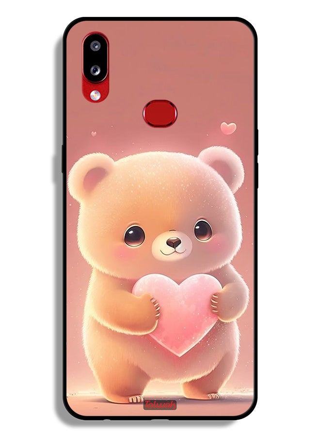 Tolwak Samsung Galaxy A10s Protective Case Cover Cute Little Panda Holding Heart - Image 1