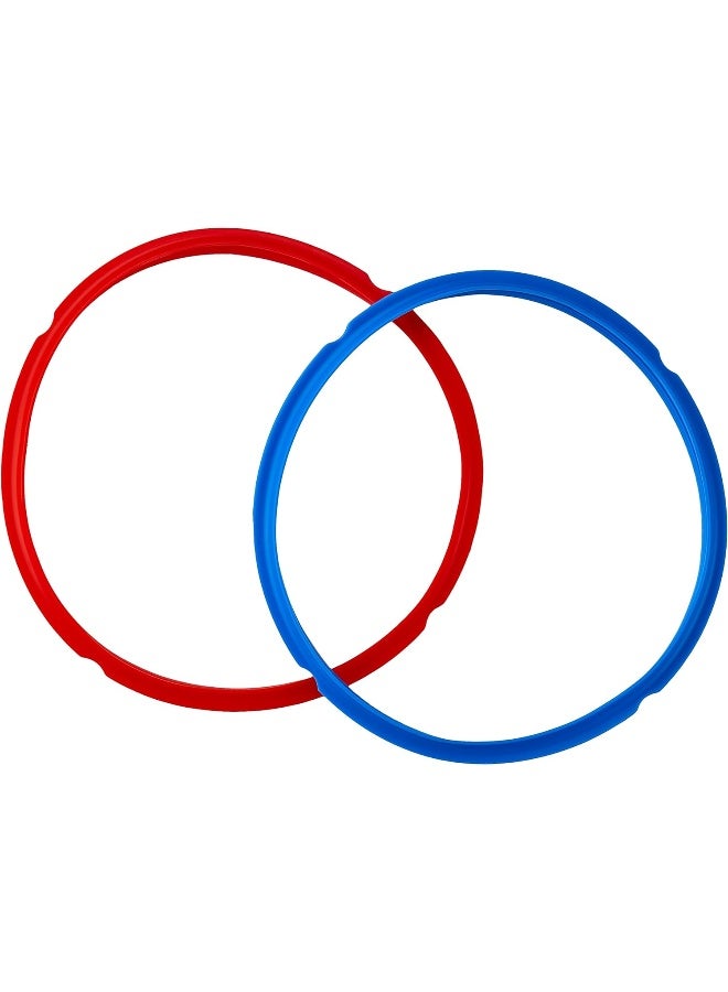 Instant Pot 2-Pack Sealing Ring 8-Qt, Inner Pot Seal Ring, Electric Pressure Cooker Accessories, Non-Toxic, BPA-Free, Replacement Parts, Red/Blue - Image 1