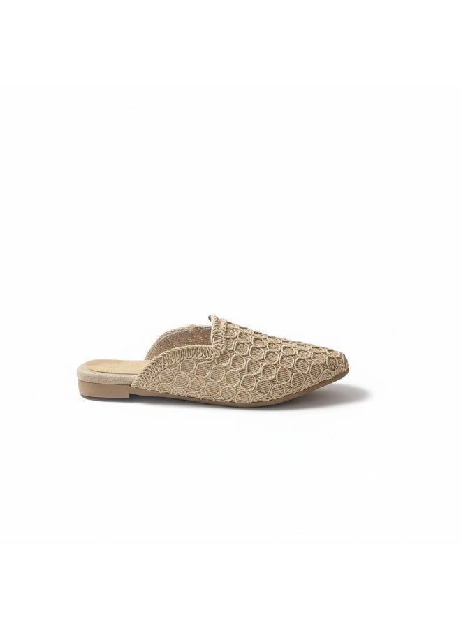 LIFESTYLISH Mule Fabric Flat Elegant SB-25 - Beige - Image 2