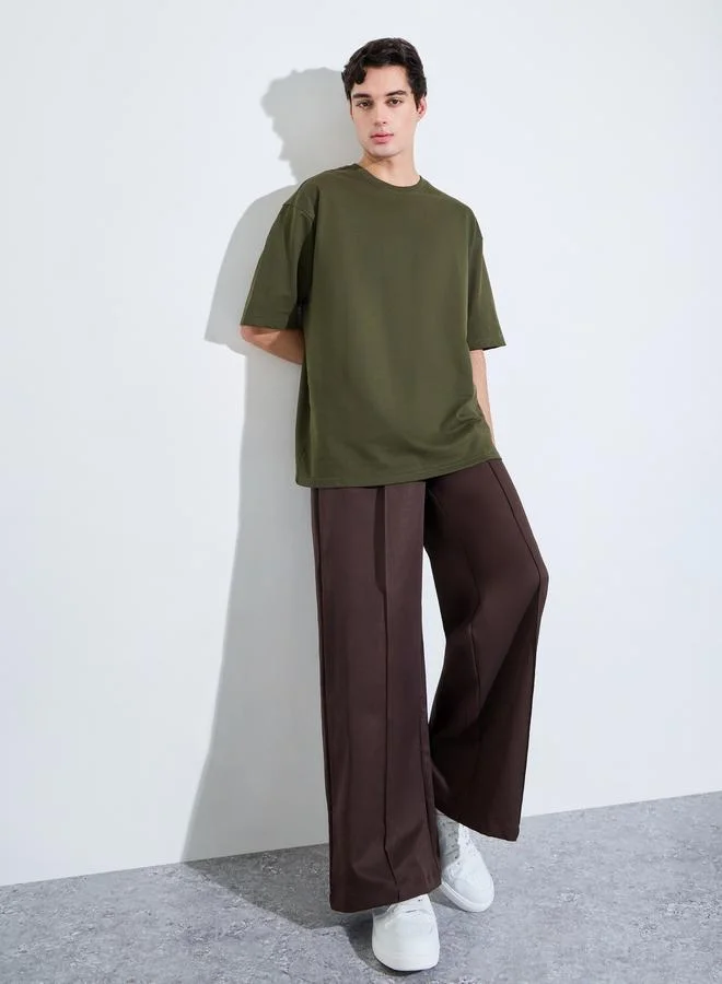 ستايلي Men Oversized Crew Neck Terry T-Shirt