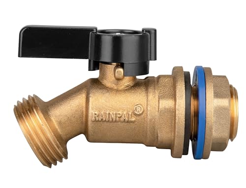 RAINPAL RBS005 Brass Water Container/Rain Barrel Quarter Turn Spigot(LF Compliant, For OPEN TOP BARRELS) - Image 1