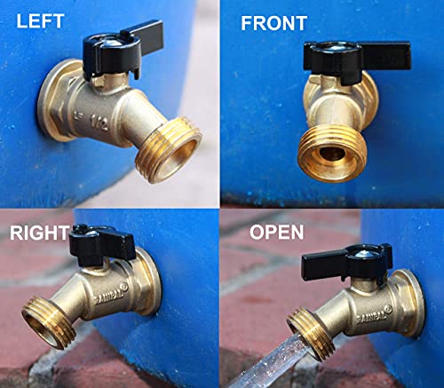 RAINPAL RBS005 Brass Water Container/Rain Barrel Quarter Turn Spigot(LF Compliant, For OPEN TOP BARRELS) - Image 5