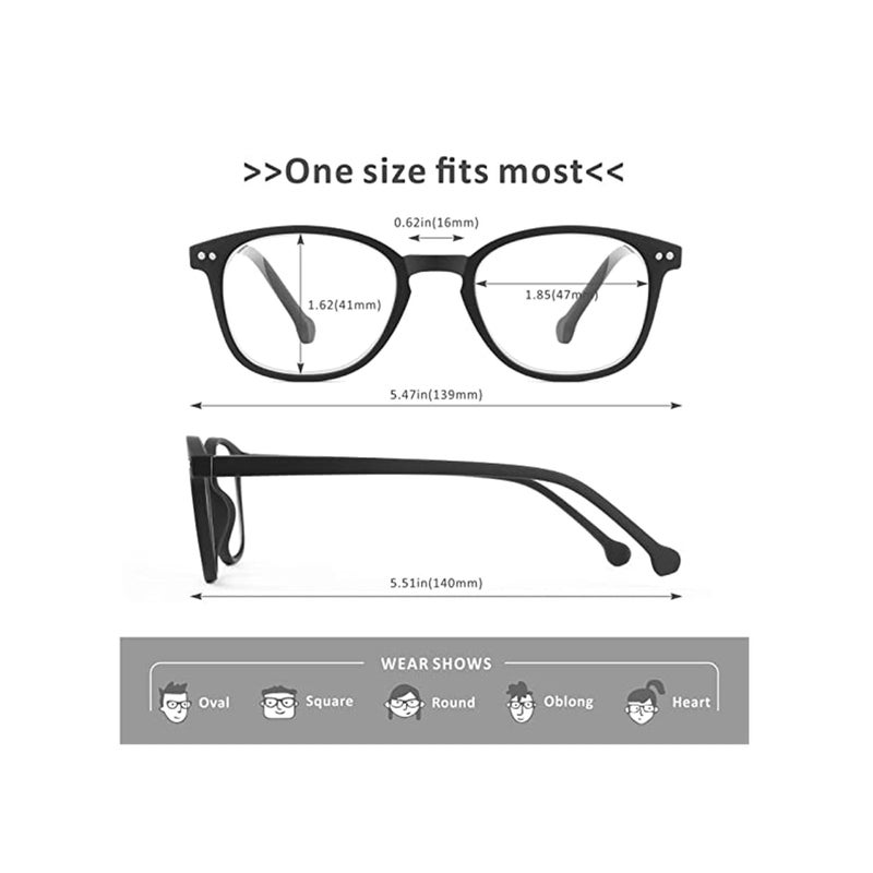 SOLARAE Blue Light Filter Eyewear for Men & Women, Anti Blue Light Eyestrain UV Glare Blocking, TV Computer Gaming Glasses, Black - Image 5