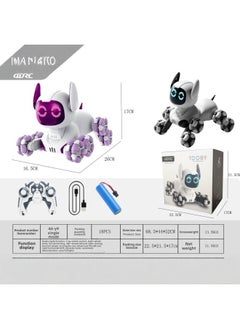Generic Hot Sale Children Remote Control Robot Dog Smart Toy Electric Mechanical Dog Toy Car Pet Dog Car Boy-Color:Y9-silver Gray-dual Mode + Light Music + Touch Interaction-Specifications:Dual Battery Package - One Spare Battery + Screwdriver No. 5  - Image 3