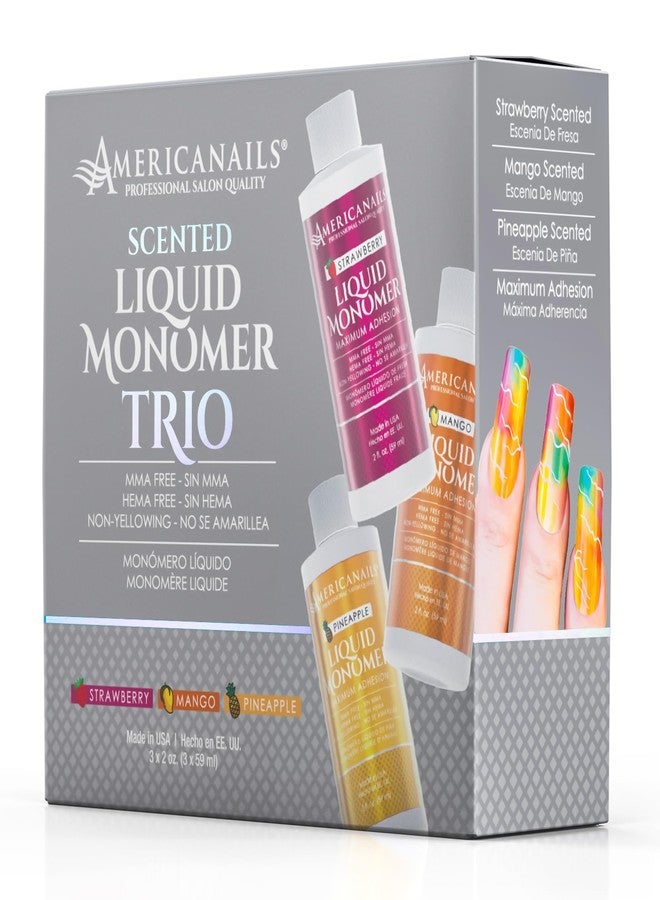 AMERICANAILS .COM Americanails Nail Monomer Liquid - Maximum Adhesion Acrylic Liquid Monomer for Perfect Nail Enhancement - Liquid Acrylic Nail Monomer for Acrylic Powder - Strawberry, Mango, and Pineapple Trio, 2oz - Image 5