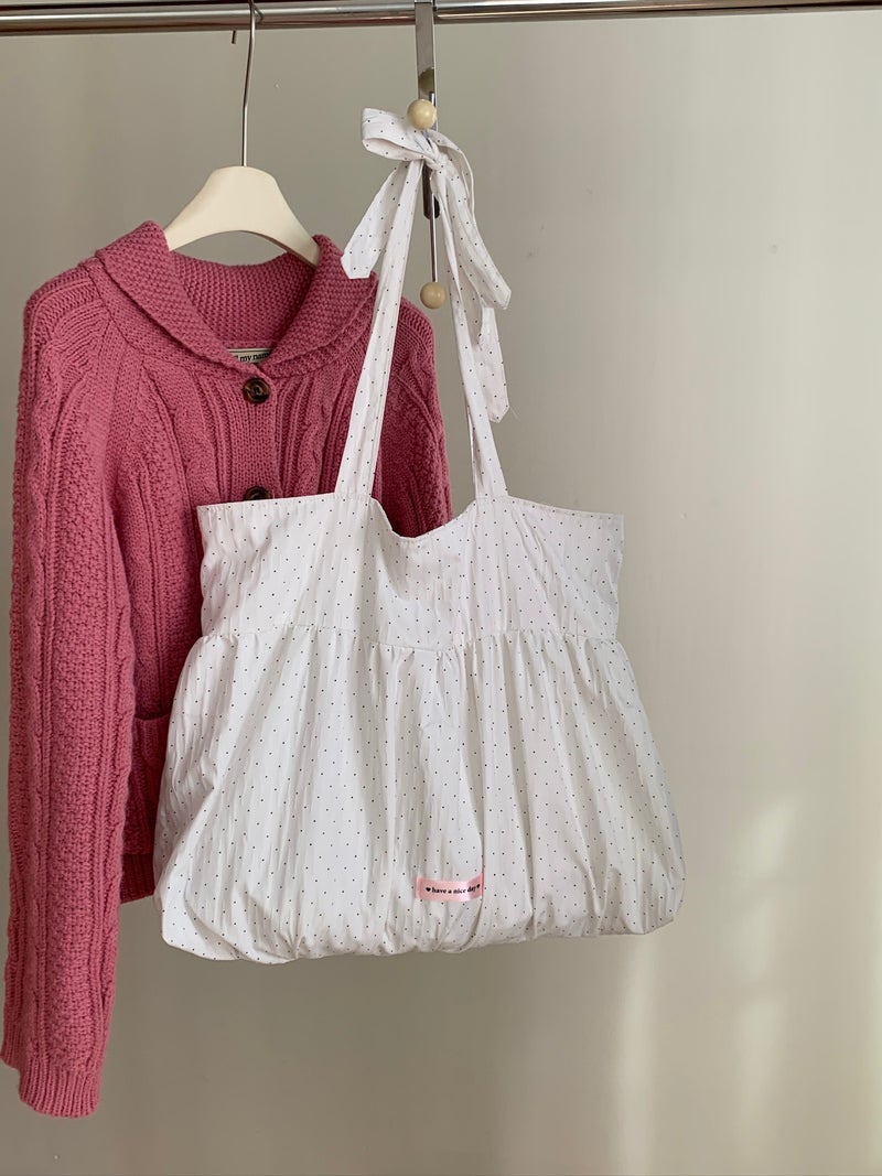 Spring New Sweet Cute Pleated Tote Bag All-Match Lazy Style Korean Style Casual Commuter Class Bag For Women - Image 1