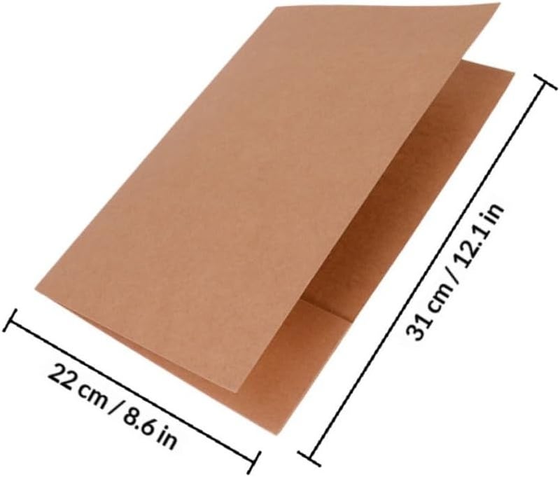 Ready varied options Veemoon 5 Pcs Kraft Paper Single Pocket File Folder A4 Document Organizer Paper Storage Supply for Office and School Filing Home & professional compatible - Image 2