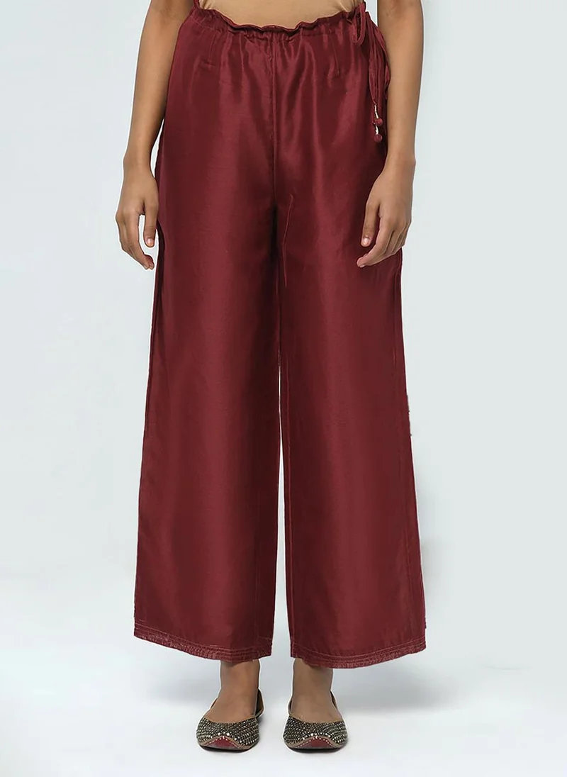 فاب انديا Cotton Silk Waist Tie Up Ijar Pant