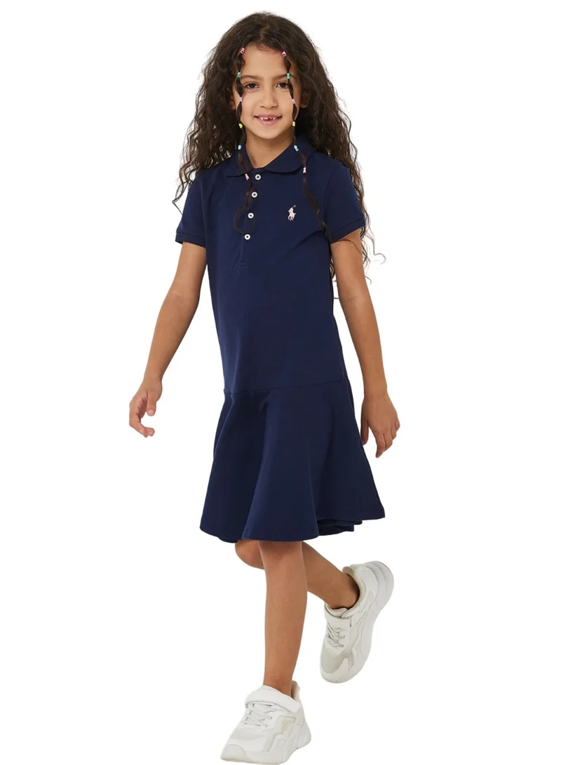 POLO RALPH LAUREN Youth Embroidered Logo Polo Dress