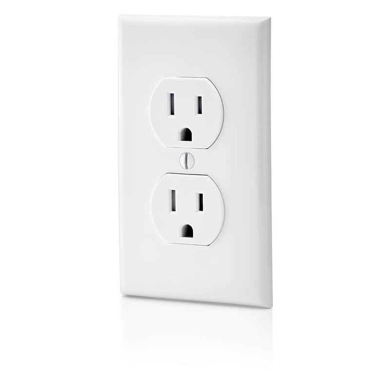 Leviton مقبس مزدوج مقاوم للتلاعب من ليفيتون T5320-WMP 15 أمبير 125 فولت (10 عبوات)، أبيض - Image 4