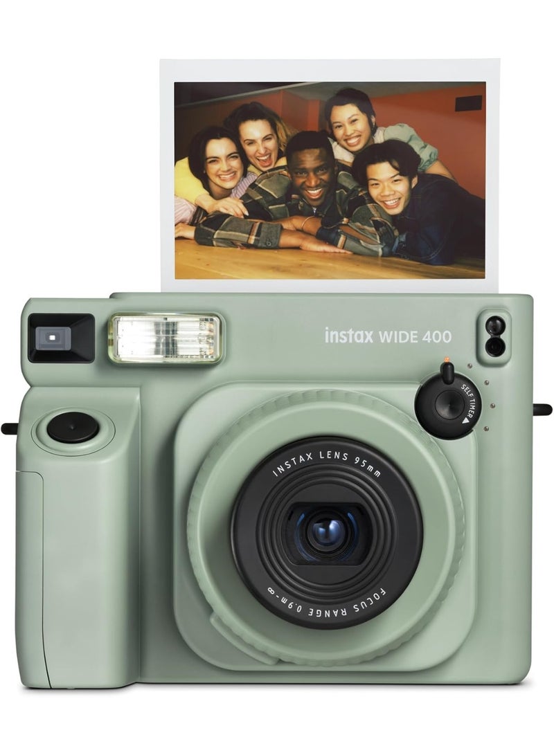Instax instax WIDE 400 instant camera, Automatic exposure and flash control, WIDE picture format, tripod socket, Green, Film sold separately - Image 1
