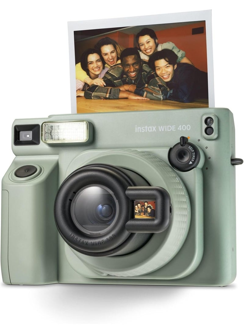 Instax instax WIDE 400 instant camera, Automatic exposure and flash control, WIDE picture format, tripod socket, Green, Film sold separately - Image 5
