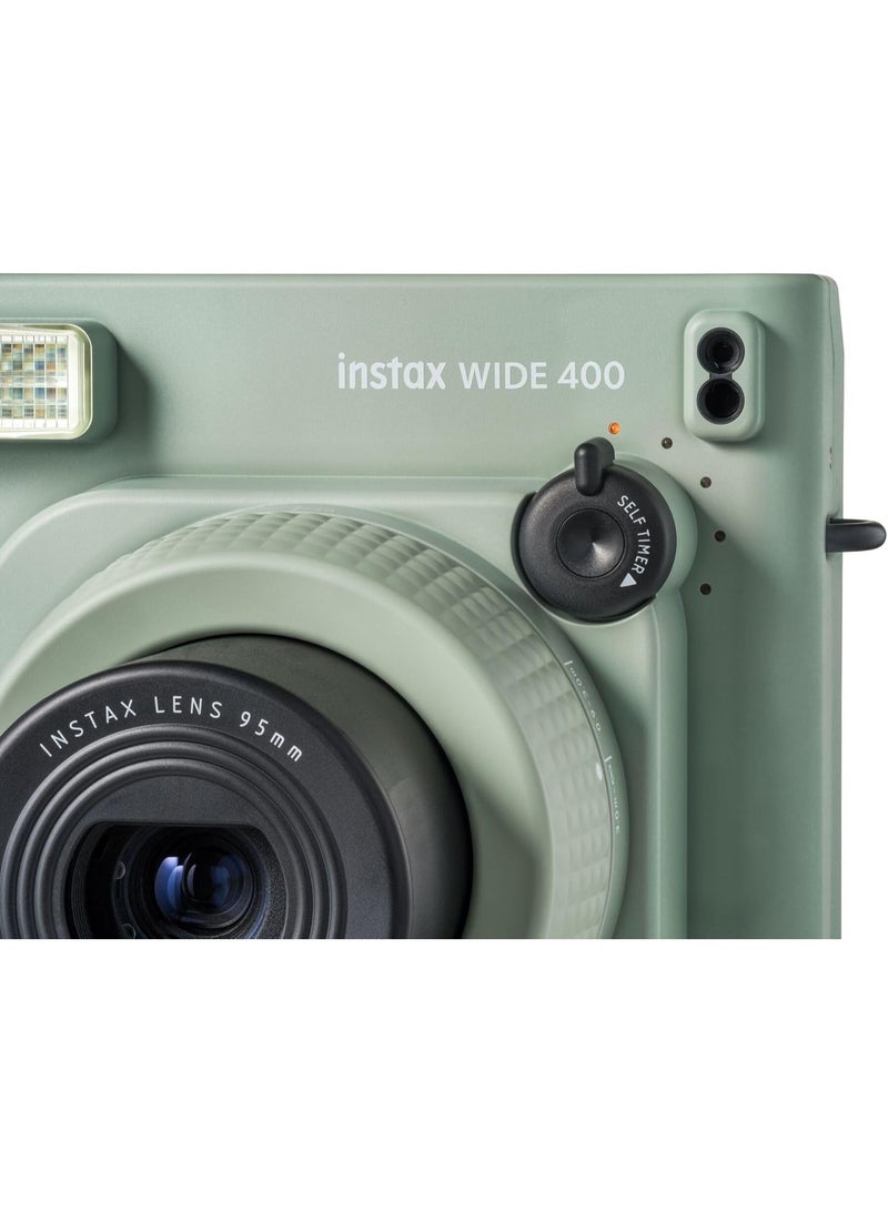 Instax instax WIDE 400 instant camera, Automatic exposure and flash control, WIDE picture format, tripod socket, Green, Film sold separately - Image 4
