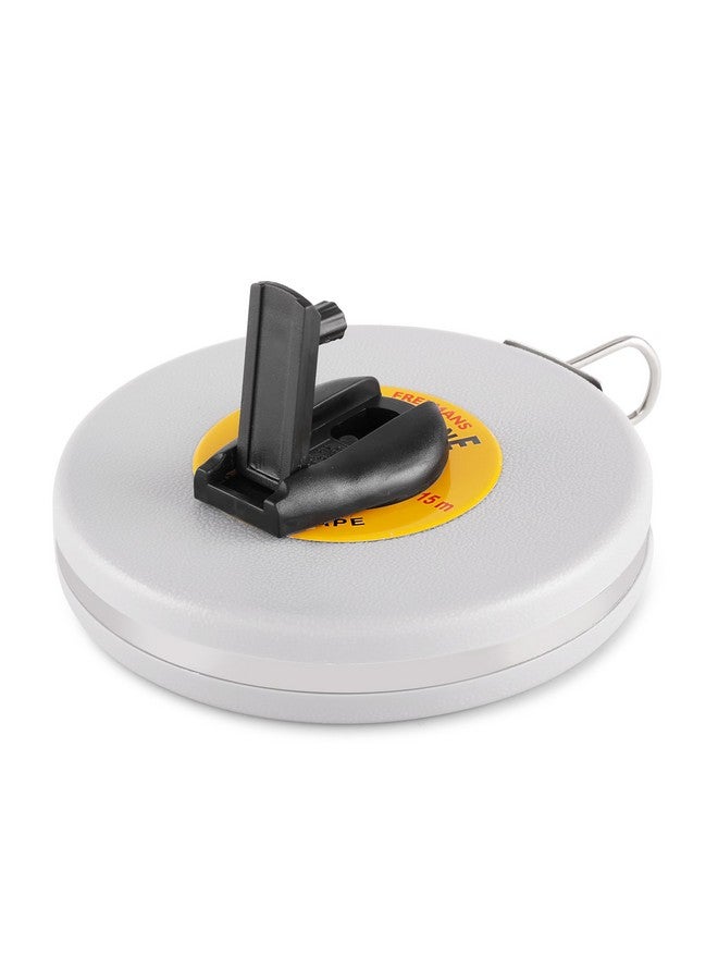 FREEMANS FREEMANS FT15 Fiberglass Top Line Measuring Tape - 15m/50ft || Case Reinforced with Stainless Steel Band || Durable Winding Mechanism Handle and Stainless Steel Mouth with End Hook  - Image 4